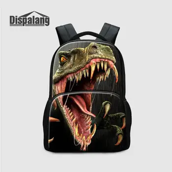 

Custom 3D Print Canvas School Bag Jurassic Dinosaur Laptop Backpack for College Student Animal Travel Bagpack Mochila Feminina
