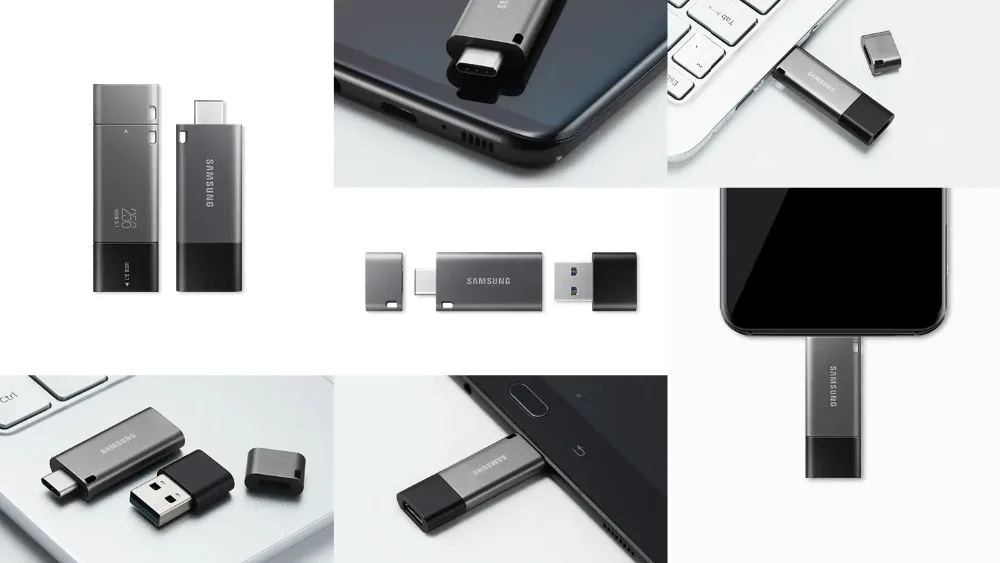 SAMSUNG USB 3,1 флэш-накопитель DUO Plus высокоскоростной 128 Гб 64 ГБ 32 ГБ памяти для смартфонов/планшетов/ПК