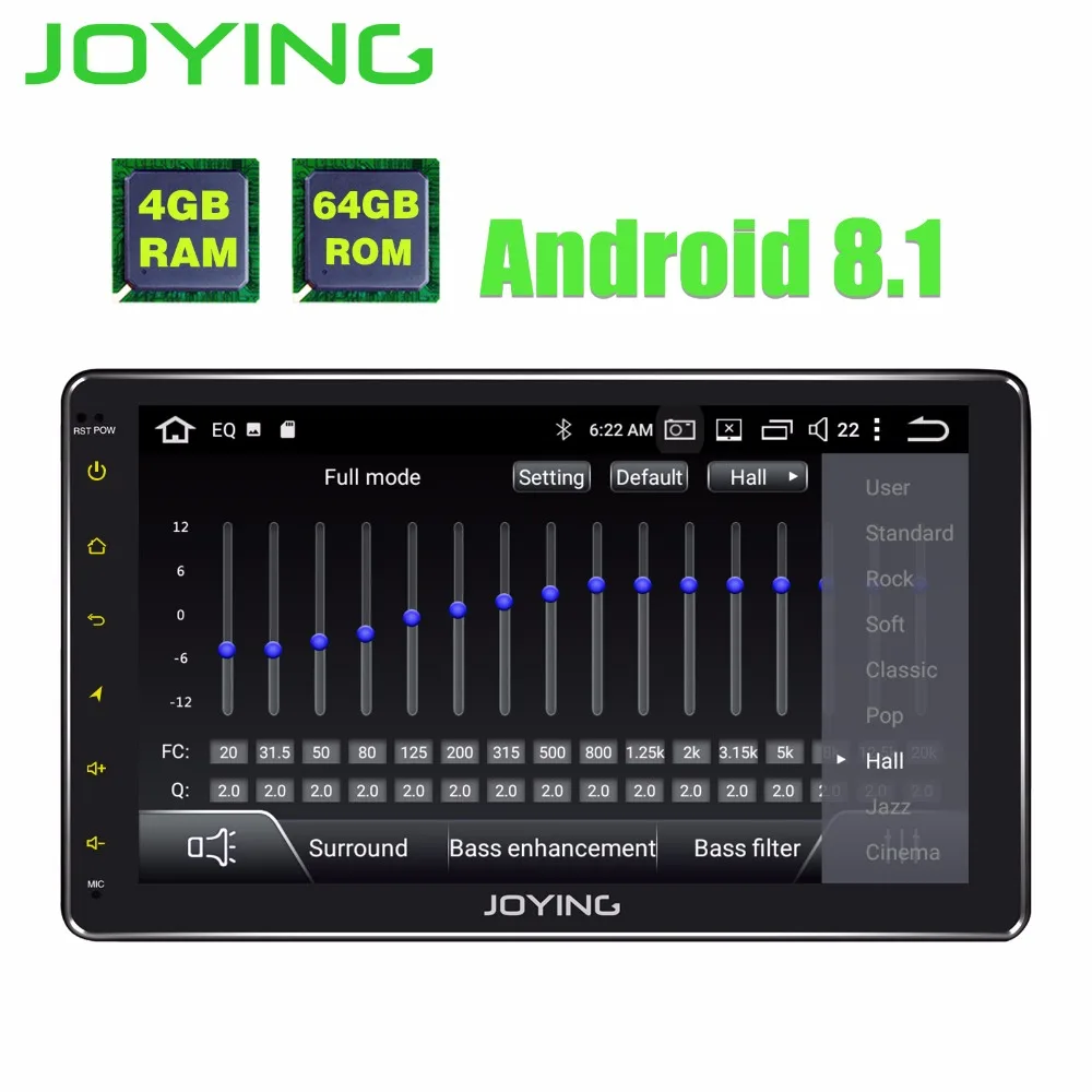 Disfrutando 1DIN Android 8,1 Autoradio 10,1 \