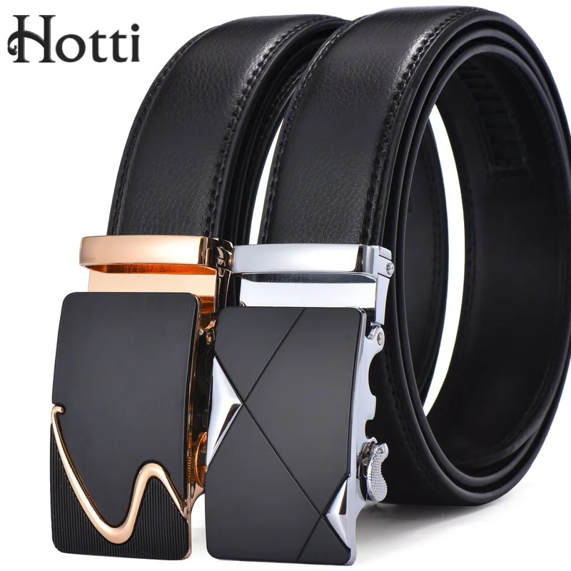 

[Hotti] Brand Men Belts Luxury Cowhide Fashion Genuine Leather Strap Good Quality Male Automatic Buckle Belt Ceinture Homme H 01