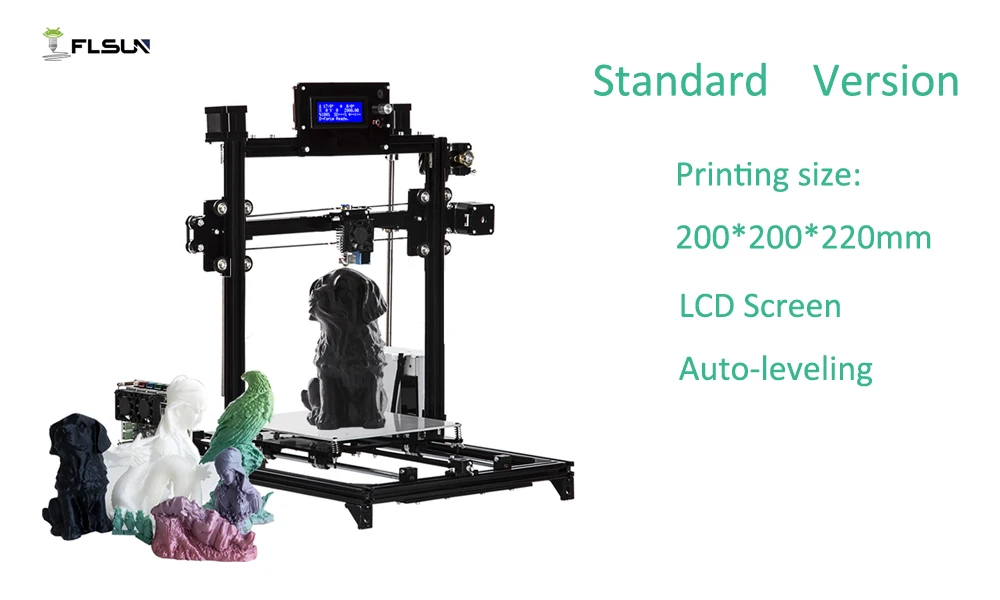 Flsun 3d принтер I3 комплект Полный металлический размера плюс 300x300x420 мм двойной экструдер сенсорный авто-выравнивание 3d принтер с подогревом