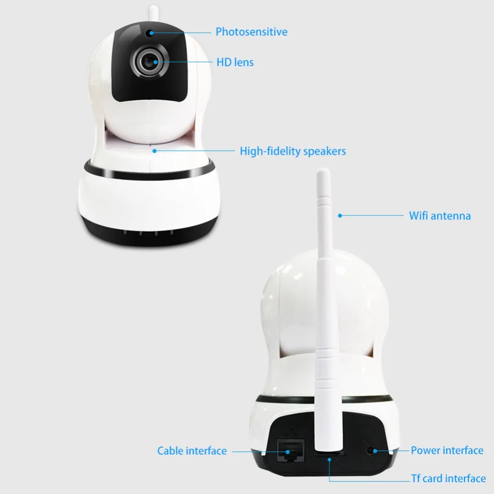 

2018 Wireless Two-Way Audio Home Security Camera Smart HD WiFi IP Cameras with Night Vision Indoor Home CCTV Surveillance Camera