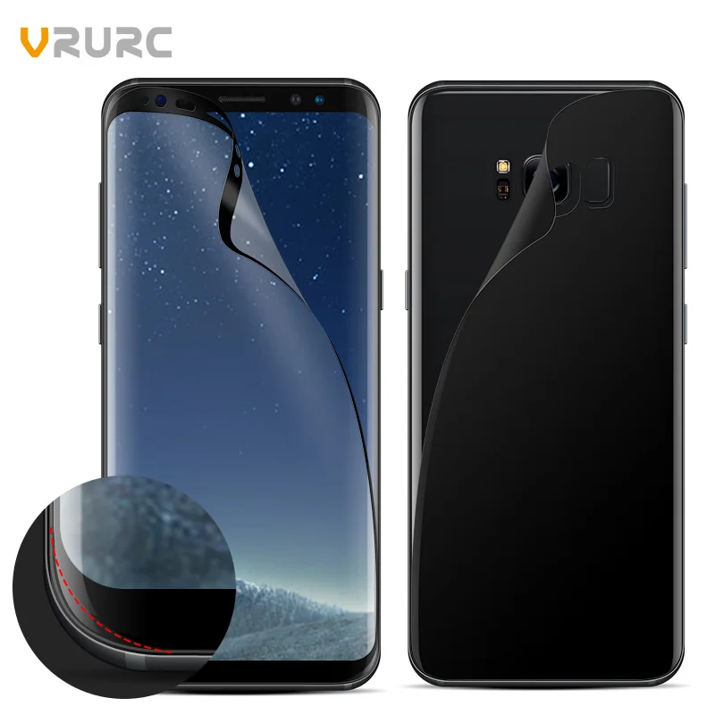 Vrurc PET Screen Protector For Samsung Galaxy Note 8 S8 Plus 3D Full Cover Front and Back Protective Phone film (2pcs/pack) | Мобильные