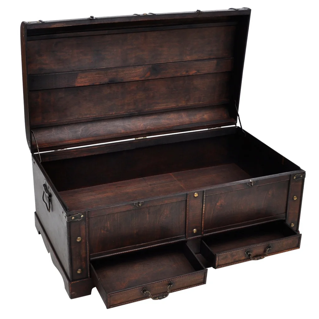 Vintage Large Wooden Coffee Table Treasure Chest Brown Coffee Table Rectangle Living Room Furniture Antique Style Coffee Table Vintage Large Wooden Coffee Table Treasure Chest Brown Coffee Table Rectangle Living Room Furniture Antique Style Coffee Table