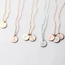 DIY крошечное ожерелье-чокер с 26 буквами для женщин, золотого цвета, металлическое ожерелье с кулоном, изысканные украшения, подарки