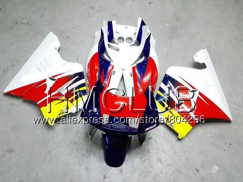 Комплект для Honda NSR 250 R MC18 PGM2 СМП 250R NS250 NSR250R 88 89 93HM. 0 NSR250 R RR NSR250RR 1988 1989 88 89 обтекатель красный серебристый - Цвет: No. 10