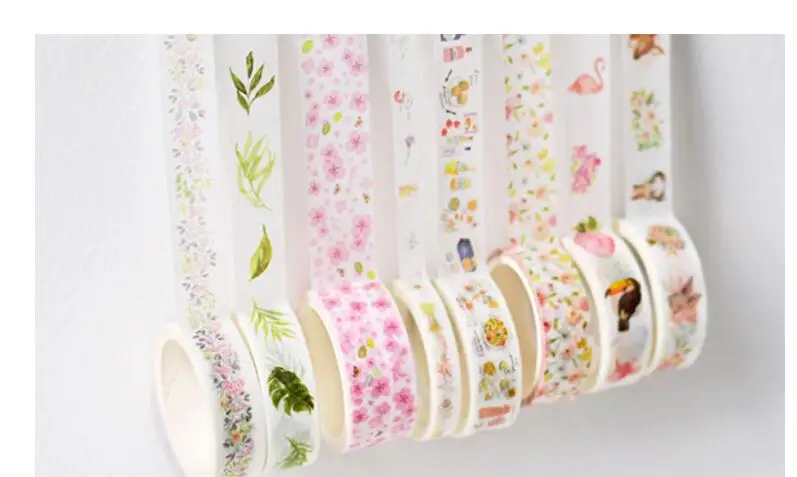 Япония Мода Цветочный васи ленты 3 шт. комплект DIY Журнал украшение для дневника предоставляет 2018 Новый малярный скотч подарок