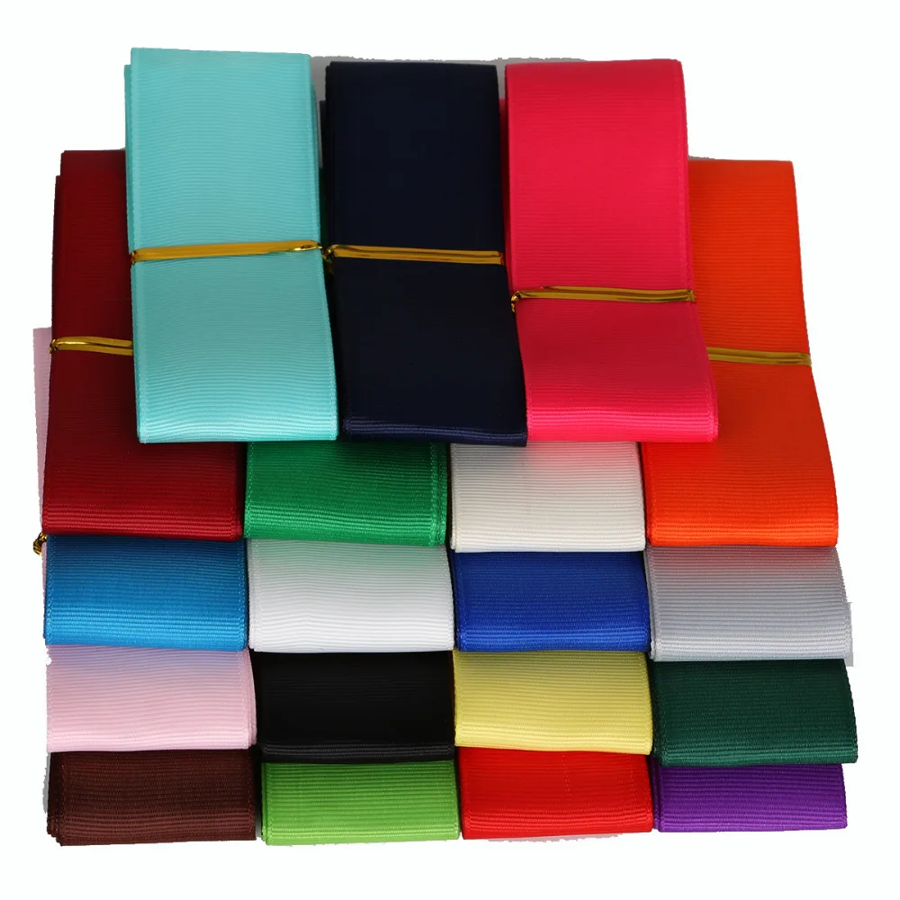 5Yard/lot 7mm-38mm Solid Color Grosgrain Ribbon Tape Wedding Party Decoration Gift Wrap Christmas Ribbon ribbon supplies
