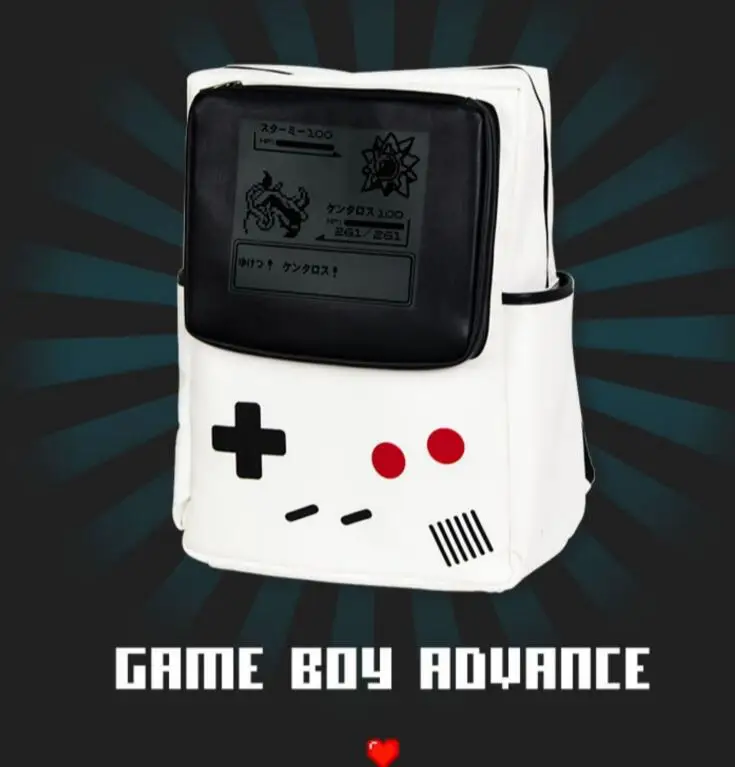 Новый стиль японский рюкзак GameBoy черного и белого цвета игровая консоль аниме