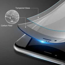 ON SALE 3D Curved Soft TPE Carbon Fiber Edge Premium Glass Film For Iphone 7 7 Plus Full Cover Screen Protector Guard Film 9H HD
