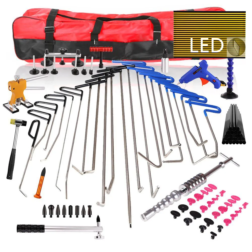 86PCS Paintless Dent Repair Tool Rods Kit with Slider Hammer Dent