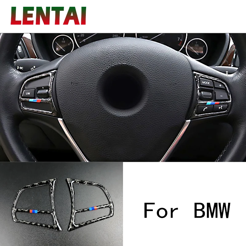 LENTAI Car Steering Wheel Switch Auto Accessories Carbon Fiber Styling Stickers For BMW 3 Series F30 4 F36 M Performance | Автомобили и