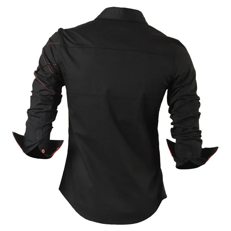 2019 عارضة قمصان اللباس الذكور رجالي ملابس طويلة الأكمام الاجتماعية سليم صالح العلامة التجارية بوتيك القطن الغربية زر 2028