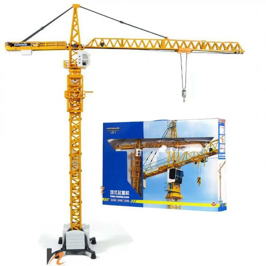 1:50 Tower Slewing Crane Model Diecast Metal Construction Vehicle Gift