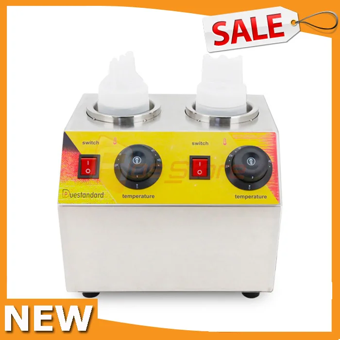 

Commercial Electric Double Triple Sauce Bottles Warmer Hot Cheese Chocolate 3 Bottles Warming Machine Dispenser Melter