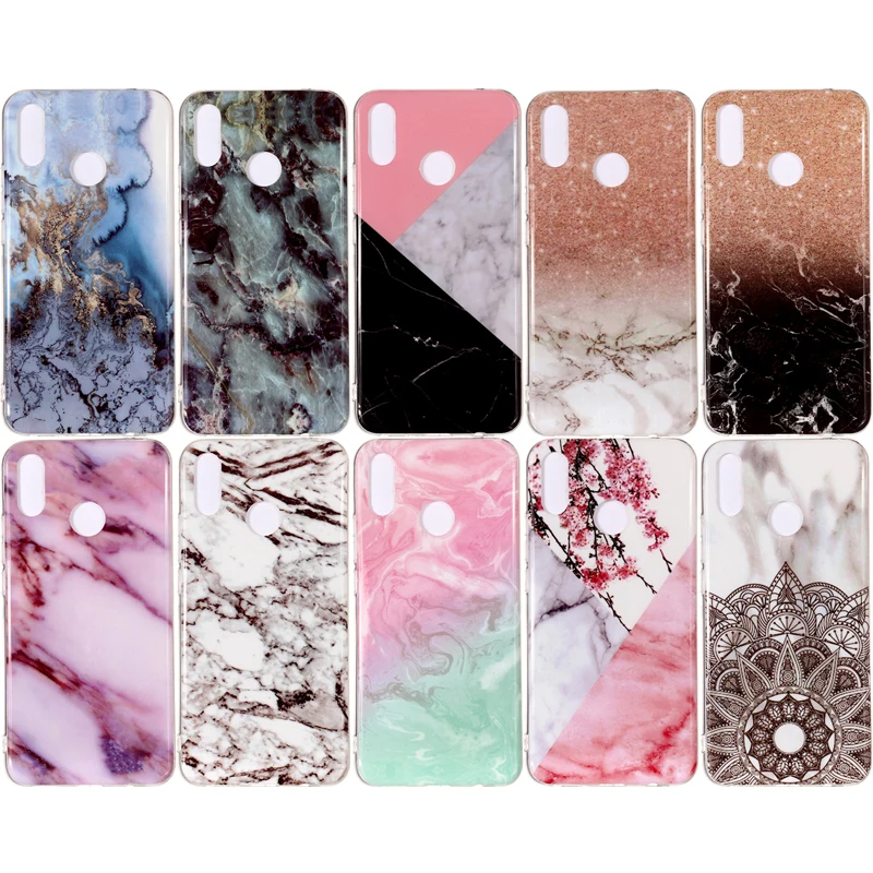 

Fashion Mandala Marble Cellular Phone Soft TPU Silicone Case Cover Shell Coque Fundas Hull for HUAWEI Nova 3i P Smart Plus