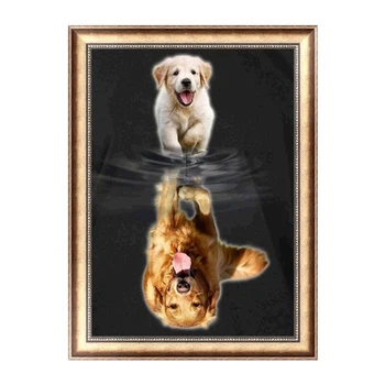 

Practical Boutique DIY 5D Diamond Embroidery Little Dog Painting Cross Stitch Art Craft Home Decor