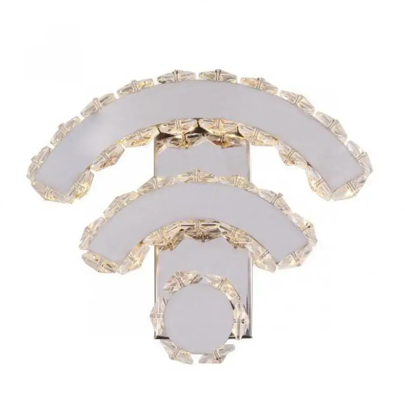 Esquerda e Direita Lâmpada de Parede de Prata Prata de Ouro Sala de Cabeceira Lâmpada de Parede Par de Cromo um Luz Sconce da de Ouro Foyer Quarto Luz Sconce Cristal 4 chrome prata arandela lâmpada de parede foyer