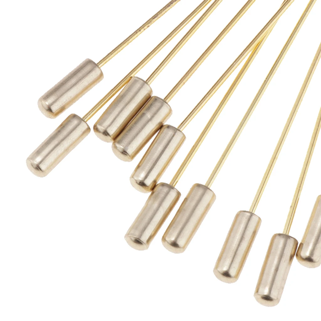 MagiDeal 20pcs Stainless Steel Long Needle Stick DIY Scarf Collar Lapel Pin Findings