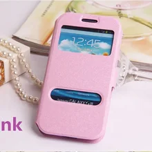 Роскошный элегантный чехол-книжка с окошком для фронтального экрана из искусственной кожи чехол для samsung galaxy s4 s5 s6 N4 N5 мобильного телефона Grand первичный регистр Coque крышка