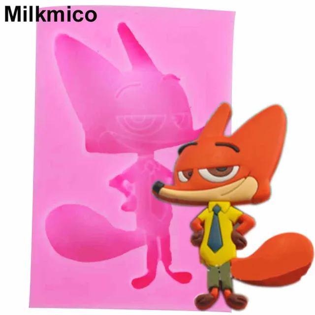 Milkmico M712 1 PCS Grand Art Renard Sir Silicone Moule Gâteau Au Chocolat Dessert Cuisson Pâtisserie