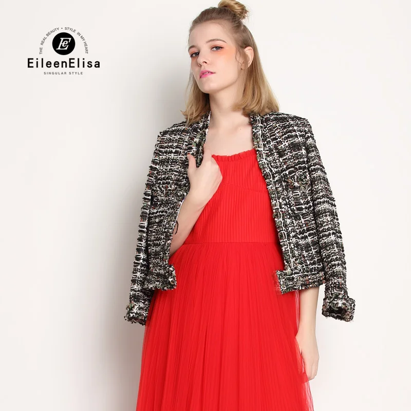 Buy Tweed Jacket Ladies 2017 Runway Coat Spring Autumn