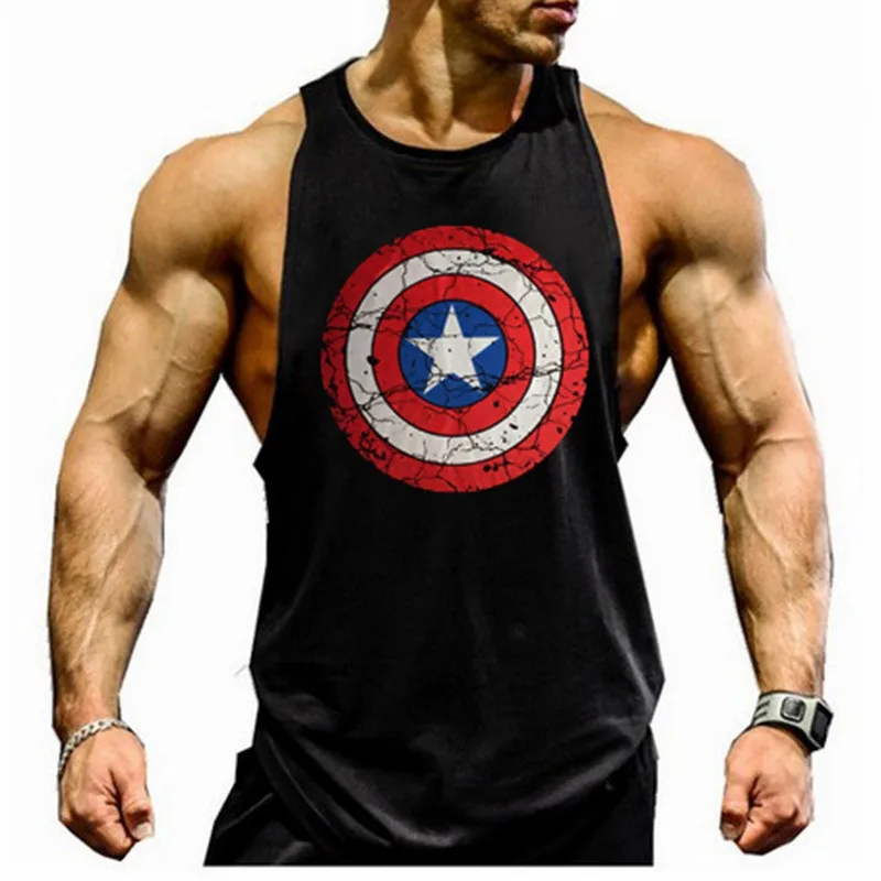 

Brand Gyms Stringer Clothing running vest Bodybuilding Tank Top Men Fitness Singlet Sleeveless tank top Cotton Muscle Undershirt