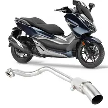 Передняя выхлопная труба из нержавеющей стали мото rcycle глушитель передняя Труба универсальная Подходит для Honda Forza 300 escapamento moto