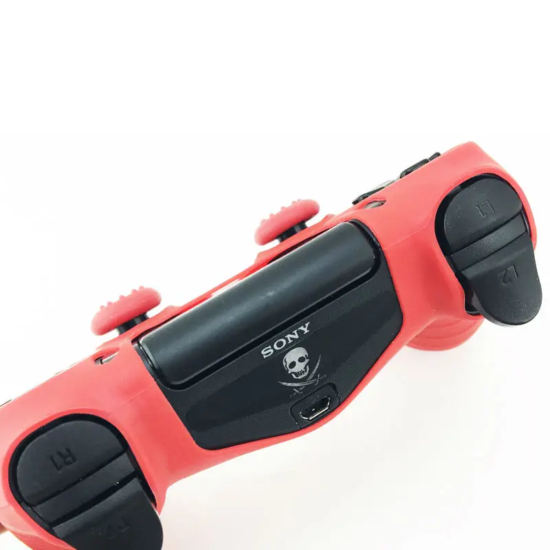 2 pcs Thumb +1 pcs Skin Cover Silicone Case Protection Skin For SONY Playstation 4 PS4 with LED Light Bar Sticker Free Shipping (3)