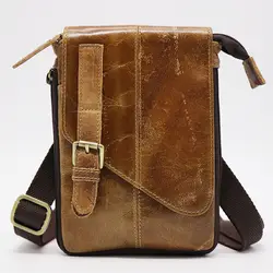 Пояса из натуральной кожи повседневное 7' мобильный телефон удар бумажник чехол для мужчин поясная сумка для мужчин Crossbody сумка мужской