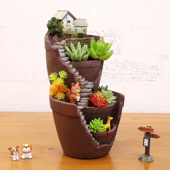 

Flower Plant Pot Nursery DIY Container Plastic Balcony Outdoor Garden Home Decoration