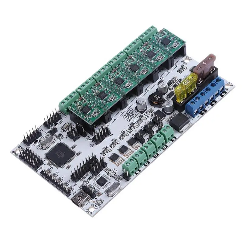 

ALLOYSEED Rumba Plus Motherboard with 6pcs A4988 Stepping Drivers / data cable/ 6 x Heatsinks for 3D Printer Kits