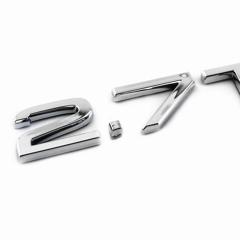 1,9 2,0 2,7 3,0 TDI quattro букв серебро хром эмблема стайлинга автомобилей задний багажник разрядки отметка наклейка для Audi A7 A8 A6L Q7