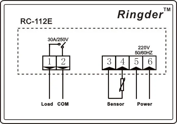 RC-112E Wiring Diagram 220V30A