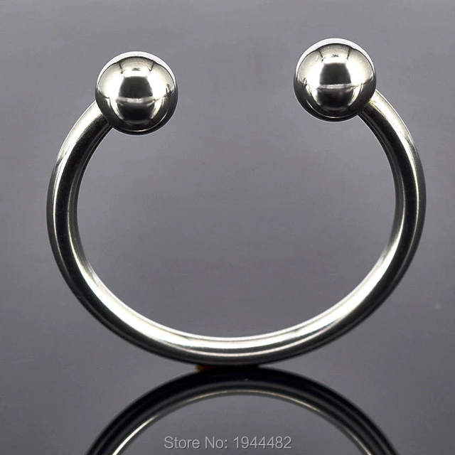 30mm stainless steel penis ring,Cockring Glans Jewelry Two Beads Penis  Delay