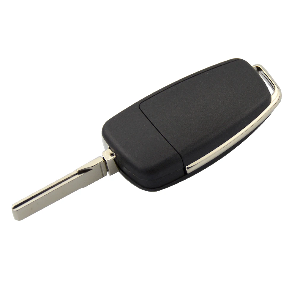 OkeyTech 3 кнопки флип складной пульт дистанционного ключа автомобиля оболочки чехол Корпус fob HU66 HAA Uncut Пустой Клинок для Audi A6L A8 A2 A3 A4 Q7 TT