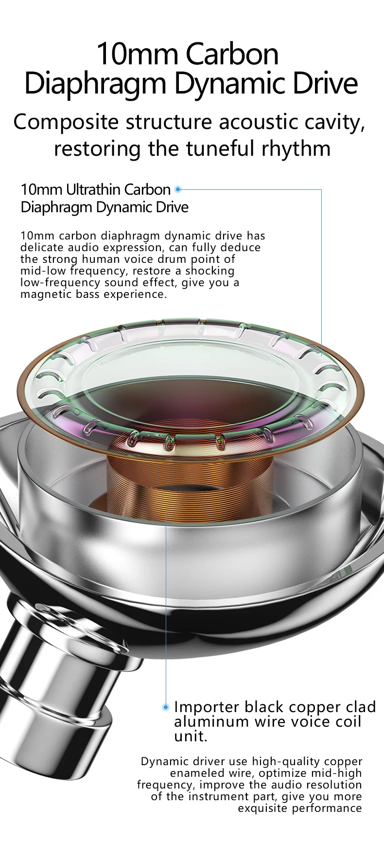 Оригинальные BLON BL-03 Hifi наушники 10 мм Углеродные мембранные динамические стерео наушники DJ монитор металлическая гарнитура съемные наушники