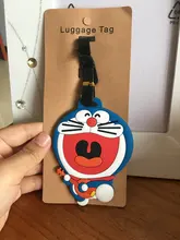 Handmade PVC Cartoon Cute Luggage Tag Doraemon Travel Accessories Suitcase ID Address Holder Baggage Boarding Tag Portable Label