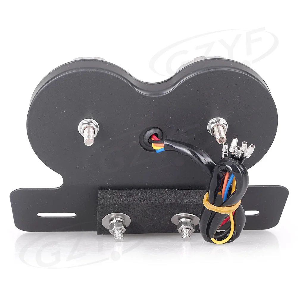 E-mark Universal Intergrated LED Turn Turning Signal Brake Tail Light License Plate Smoke