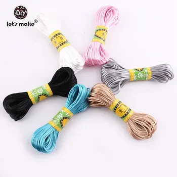 

Let's Make 20m 1pc Satin Cords 1mm DIY Nylon String Rope Complice and Findings Baby Silicone Teething Necklace Beads Baby Teet