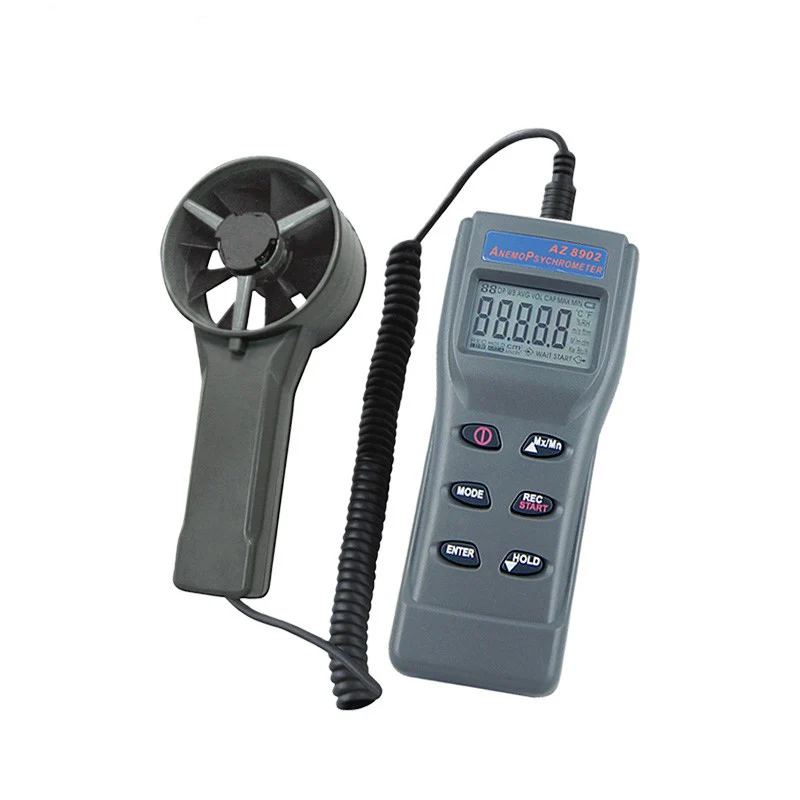 FENXIMEI Digital Anemometer GM 8903 Wind Speed Temperature Air Volume Measurement High Precision Measurement Easy Compact Portable LCD with Easy-to-use Probe Anemometer Weather Station
