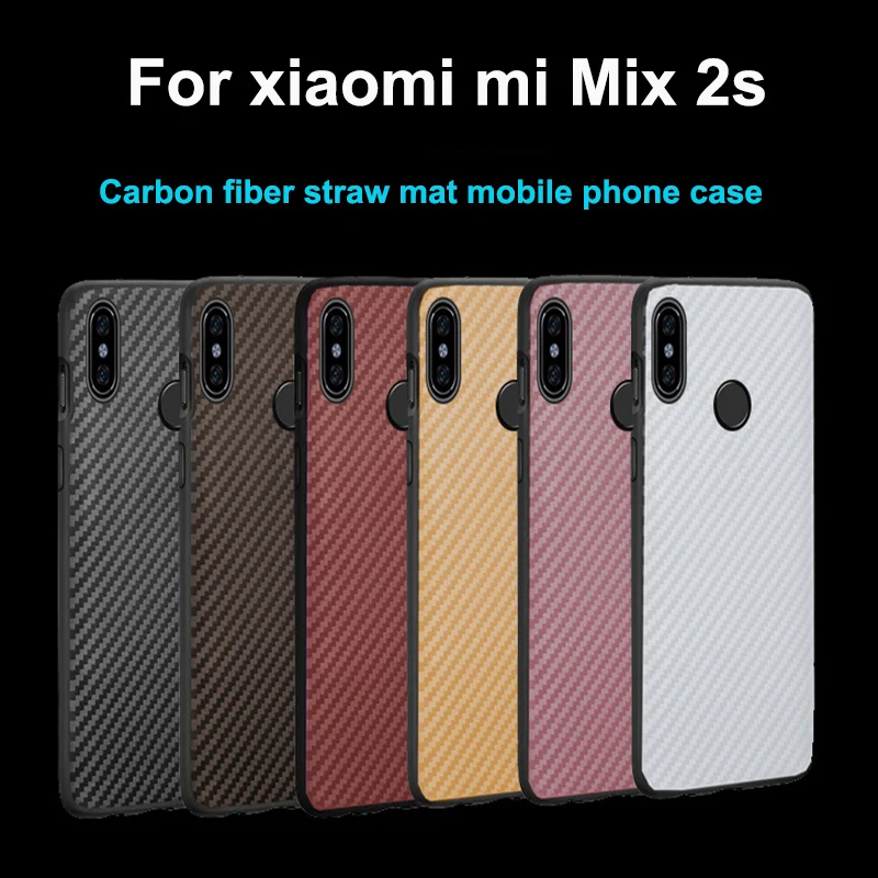 Для xiaomi mi Mix 2 s Чехол из углеродного волокна PC + силиконовый чехол для Mix2s чехлы