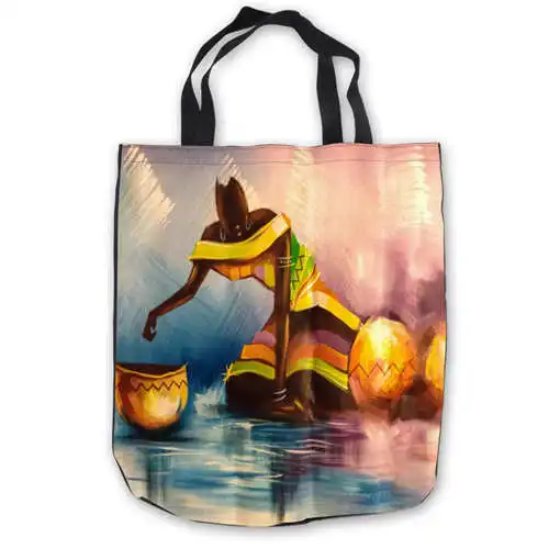 

Custom Canvas YABSTRACT-AFRICAN-DANCERS (1) Tote Hand Bags Shopping Bag Casual Beach HandBags Foldable 180911-02-20