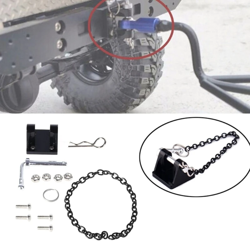 

1:10 RC Rock Crawler Metal Tow Shackle Trailer Hook for Axial SCX10 90046 RC4WD 95AE