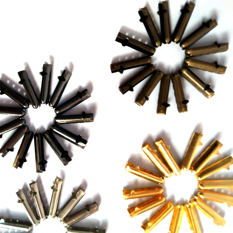 New 1 Bag /4 Pcs Noew Fashion Silver Gold Black Bronze Seamless Metal Shoelaces Tips Head Replacement Repair Aglets DIY Sneaker