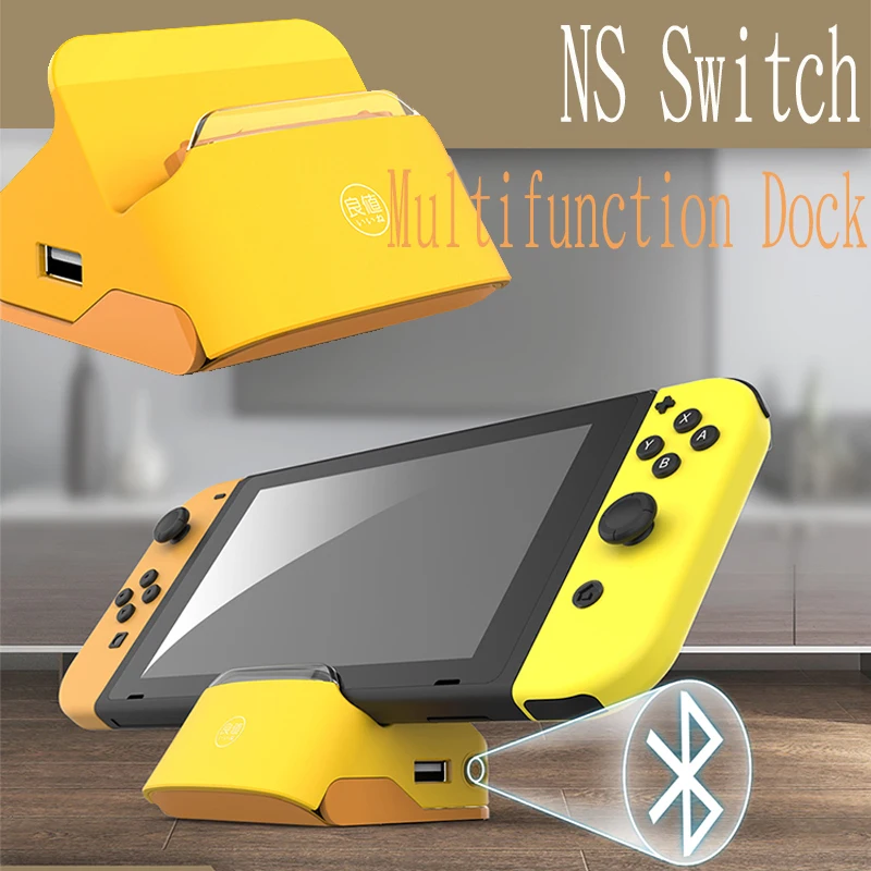 Portable TV Converter Dock For Nintendos Switch Console Bluetooth HDMI Video Converter 3 USB Connect Speaker Bluetooth Earphone