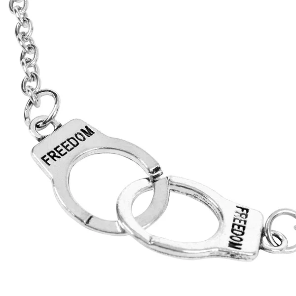 Трендовая подвеска "наручники", ожерелье для женщин и мужчин, стимпанк, модные ювелирные изделия, воротники для влюбленных, штатное мужское ожерелье, цепочка, подарок