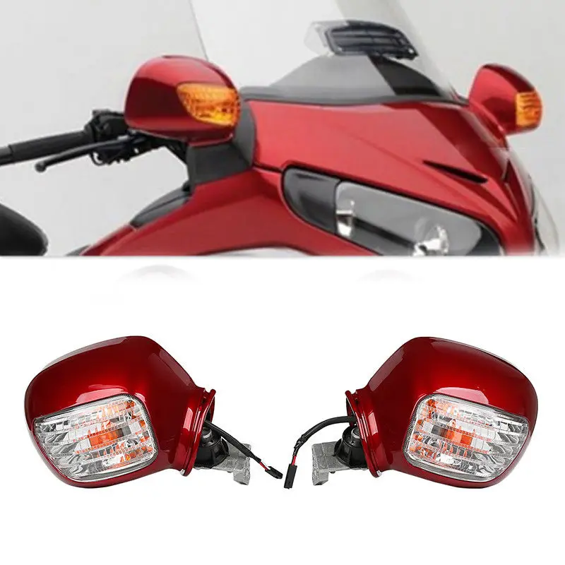 Мотоцикл зеркало заднего вида с поворотник для Honda Goldwing GL1800 2001-2012 2011 2010 аксессуары