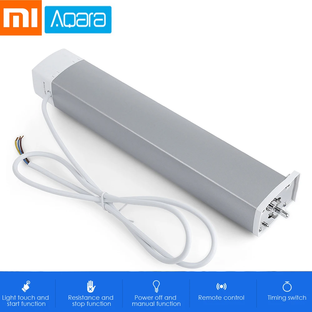 

Xiaomi Aqara Curtain Motor Remote Control Smart Home Device ZigBee Wireless Connection Timing Switch Resistance Stop Function