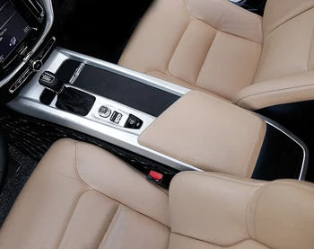 

For Volvo XC60 2018 (Only Fit For Left Hand Drive) Interior Central Gear Box Cover Frame Decoration Trim ABS 2pcs car styling